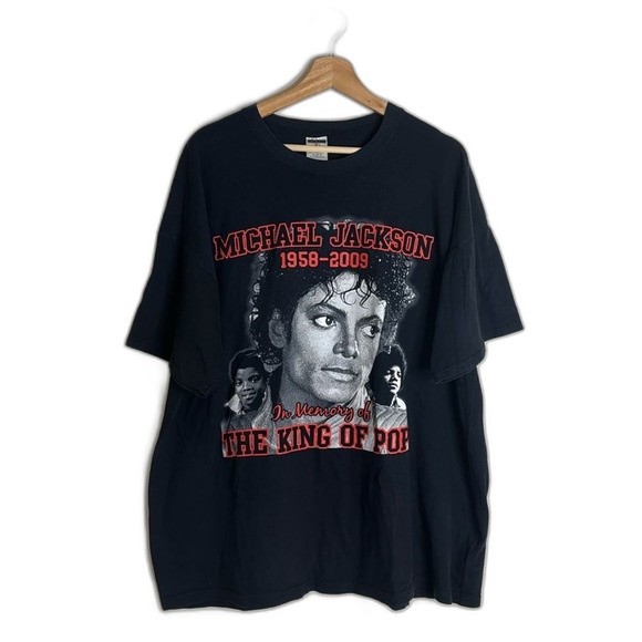 Vtg Michael Jackson king of pop graphic T-shirt oversized size XL unisex - Picture 1 of 6